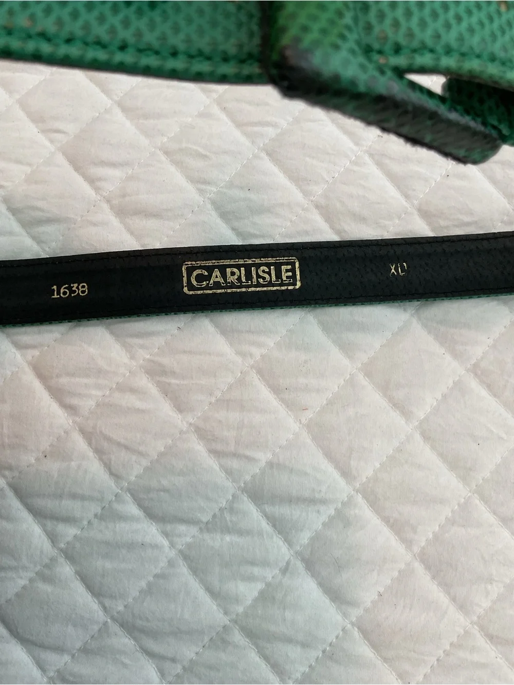 Vintage Carlisle Green textured Leather Belt  size XL